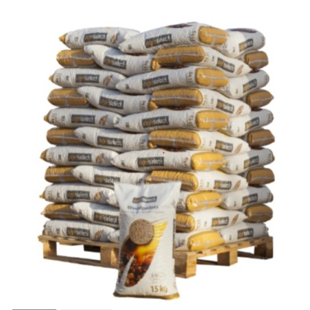 32x 15KG zakken agriselect houtpellets zakken.